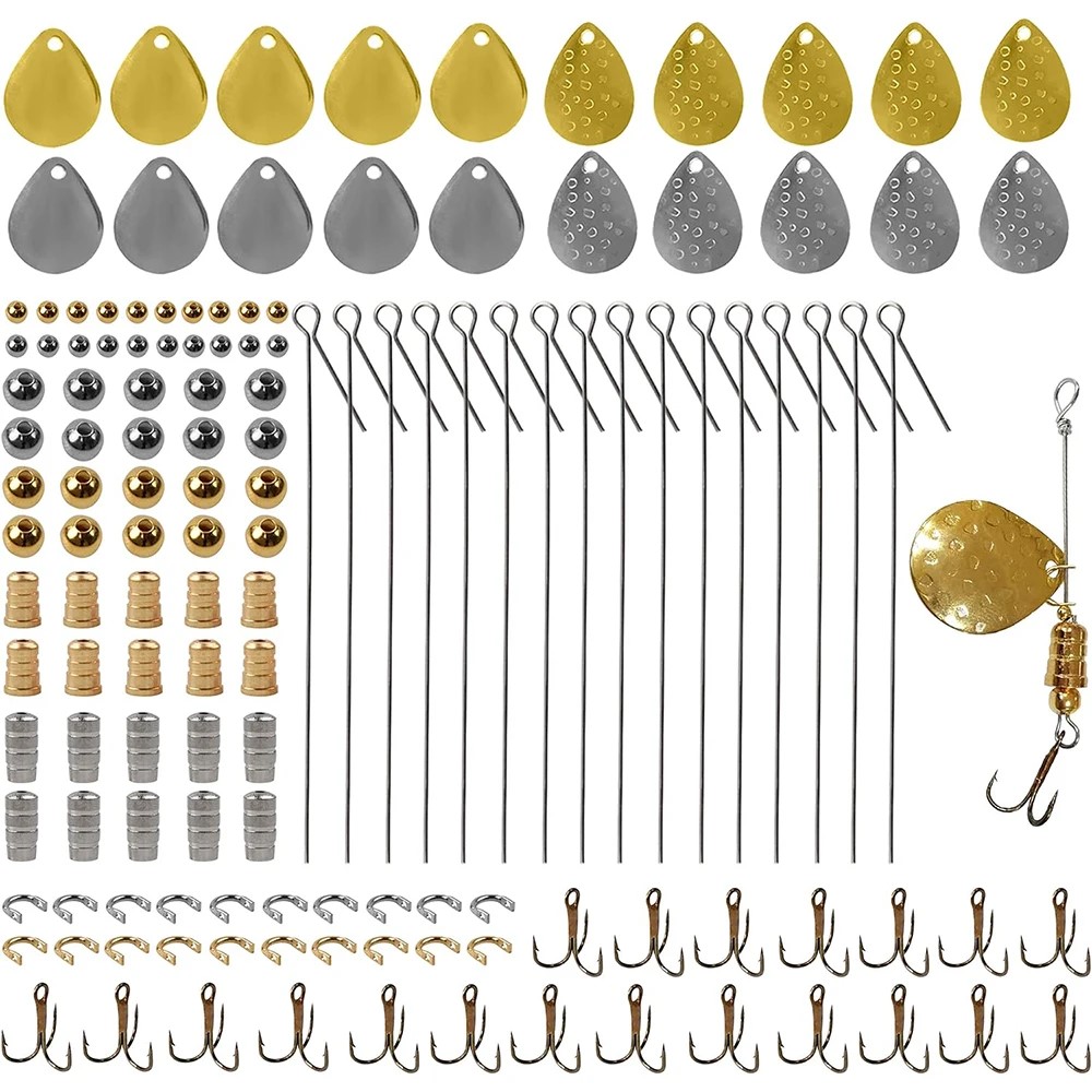 Fishing Lure Spoon - 140 pièces Kit de fabrication de