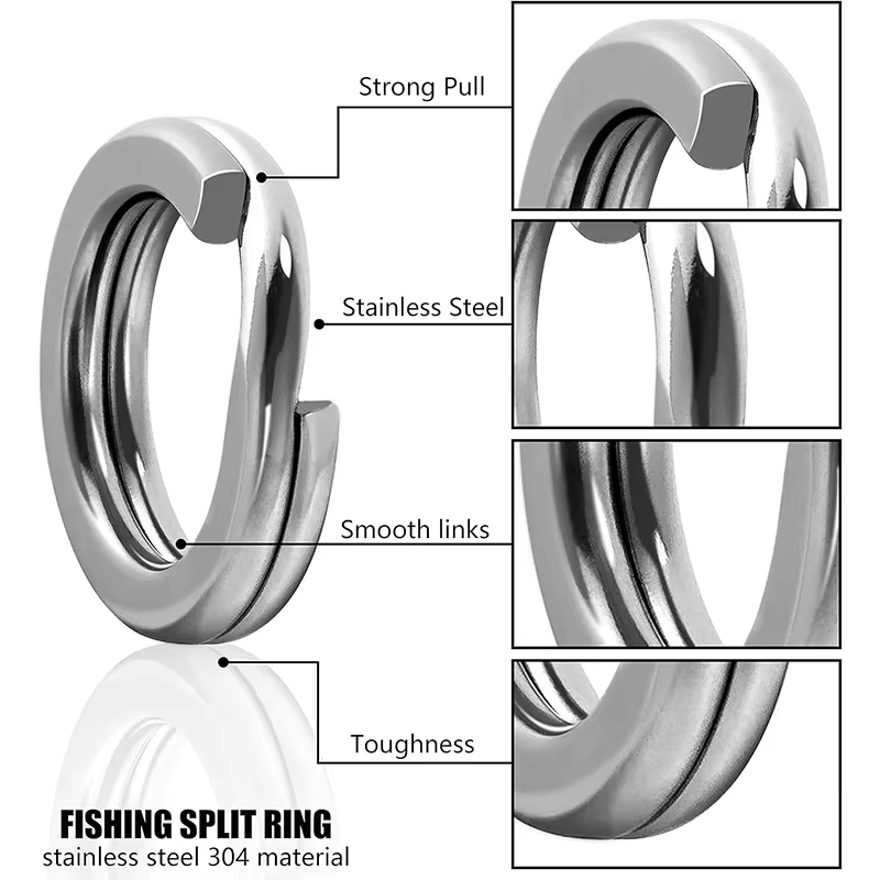 Fishing Lure Kit - Anneaux fendus de pêche en acier