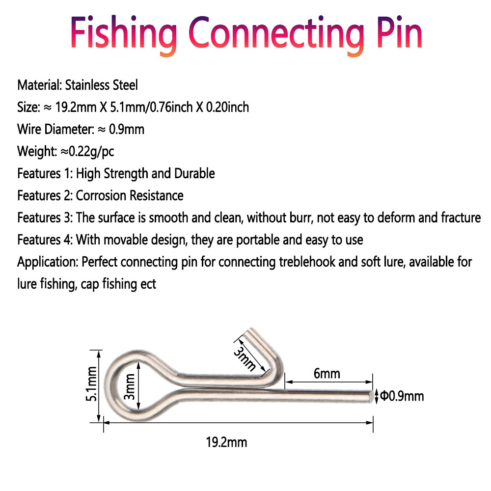 50/100 pièces Épingles de fixa - Fishing Lure Accessories avis et prix